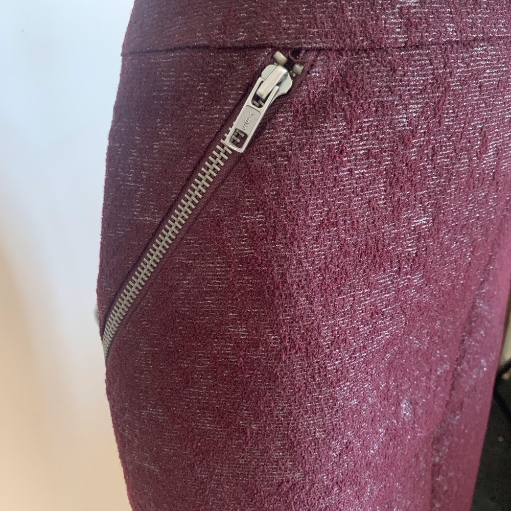 Maison Scotch Deep Burgundy Pencil Skirt